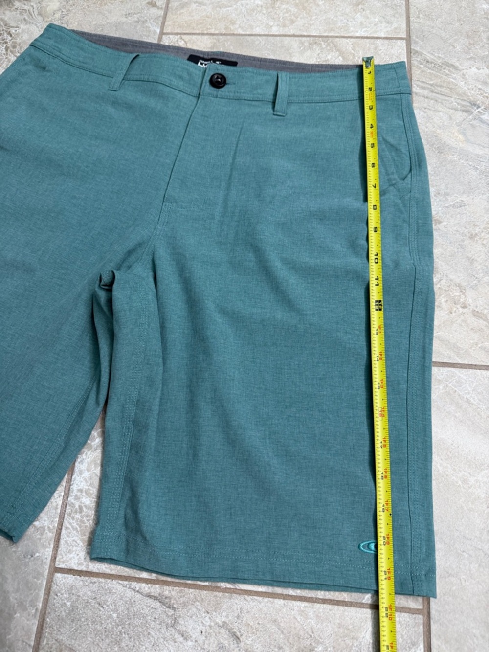 O'Neill Teal Men's Flat Front Hybrid Shorts - Picture 4 of 7